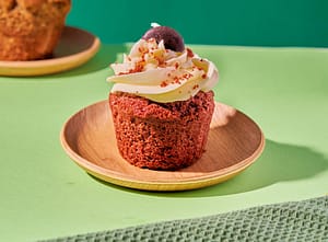 Cupcake de red velvet vegano