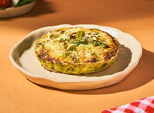 Quiche de espárragos y queso azul