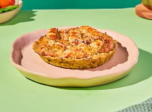 quiche de gambas vegana
